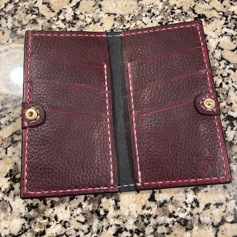 Custom Vertical Bi-Fold Snap Wallet