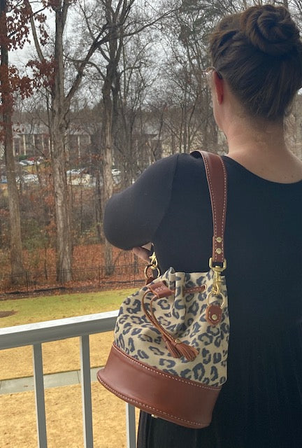 Leopard Suede Purse.